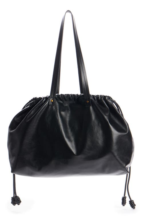 Isabel Marant Silven Leather East/west Tote In Black
