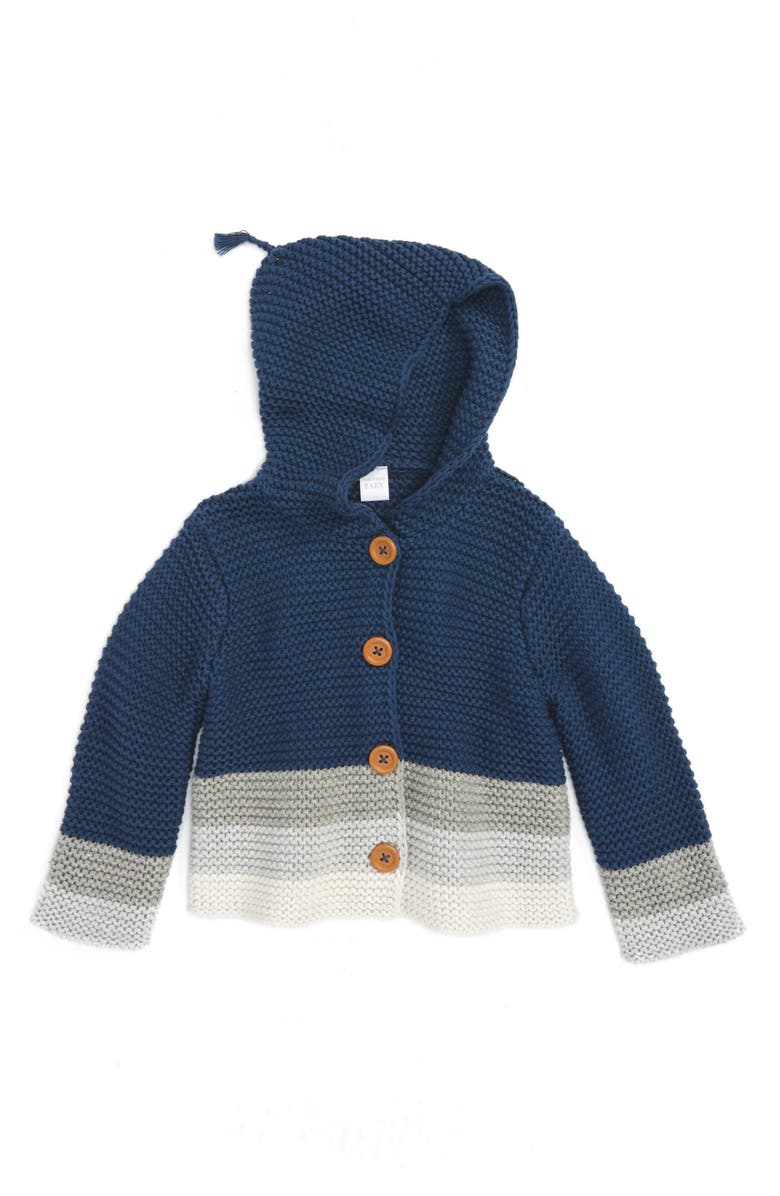 Nordstrom Baby Organic Cotton Knit Hoodie, Main, color, 