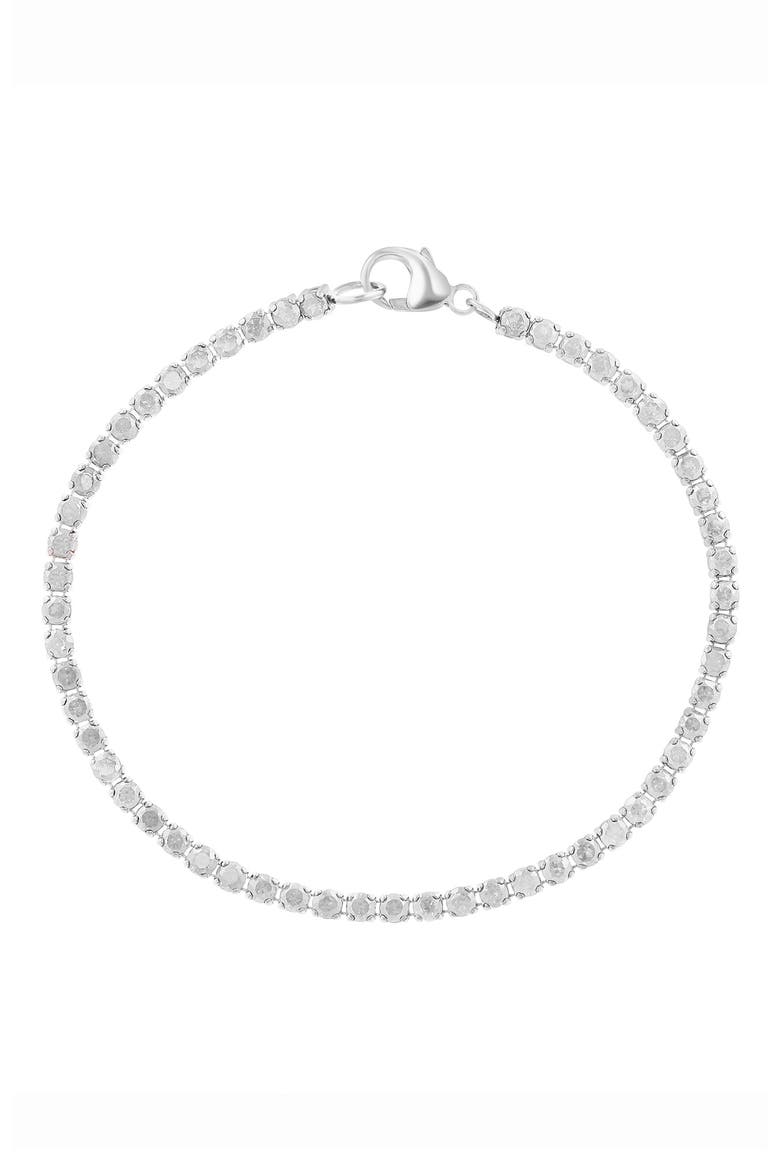 White Topaz Bracelet, Main, color, WHITE