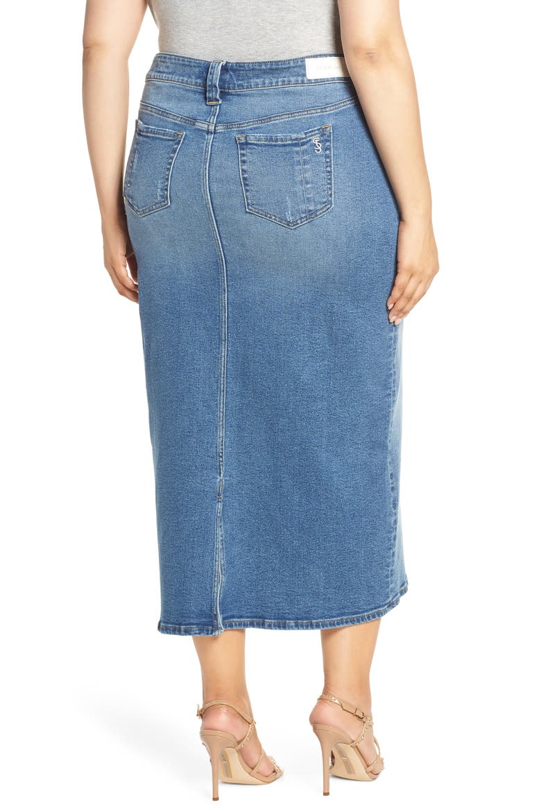 Long Denim Skirt, Alternate, color, JACKIE