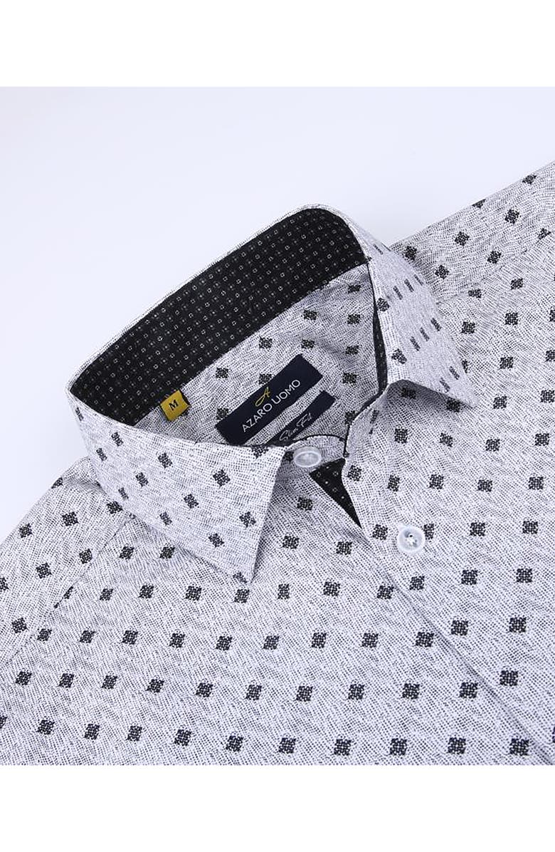 Azaro Uomo Patterned Long Sleeve Performance Button-Up Shirt, Alternate, color, 