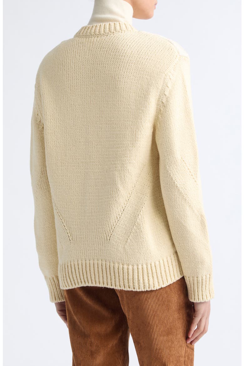 Mixed Media Chain Quilt Cotton Blend Cardigan, Alternate, color, BEIGE