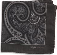 Ralph Lauren Purple Label Paisley Silk Pocket Square