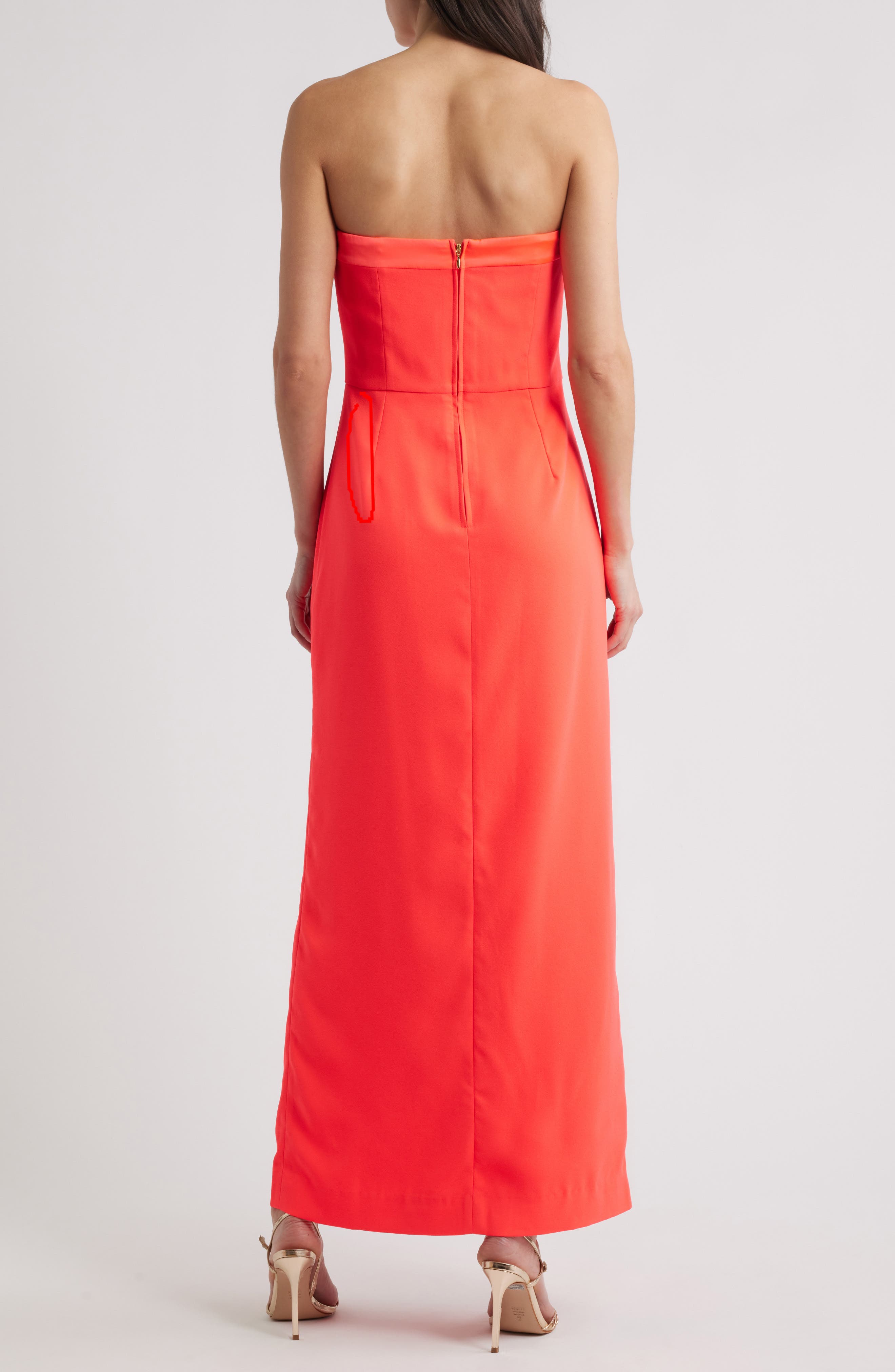 Anasophia Rosette Strapless Maxi Dress - image 2