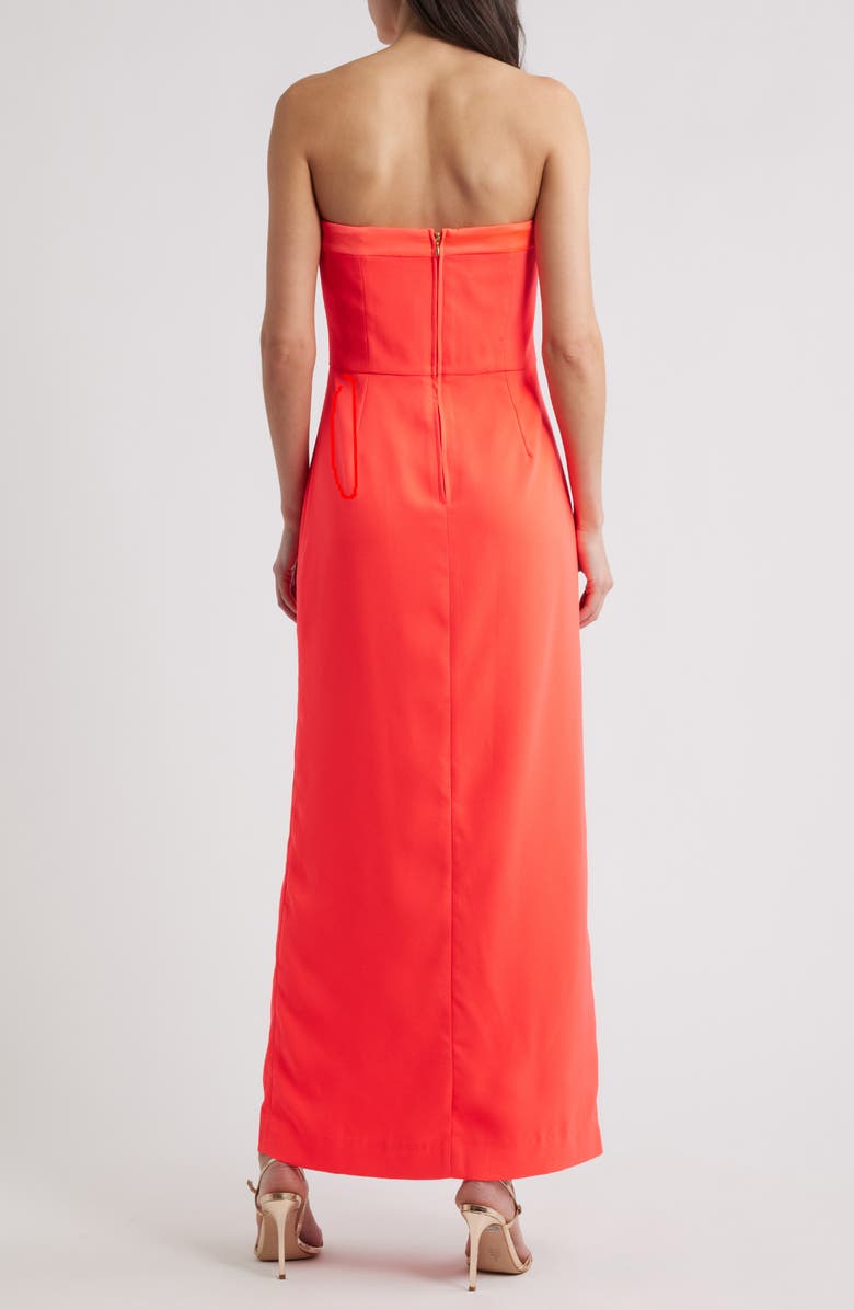 Lilly Pulitzer<sup>®</sup> Anasophia Rosette Strapless Maxi Dress, Alternate, color, Cane Coral