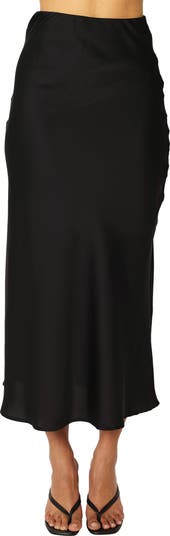 Nellie Satin Midi Skirt