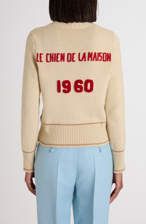 Valentino Garavani Le Chien De La Maison Embroidered Virgin Wool Sweater In Multi