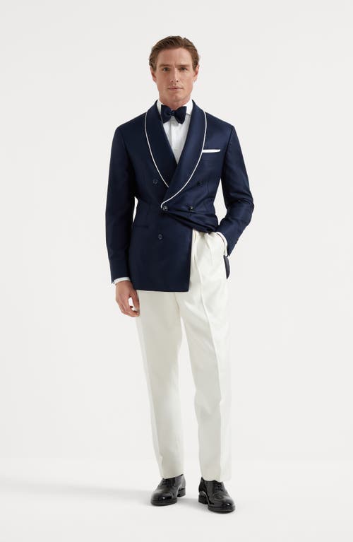 Brunello Cucinelli Tuxedo Trousers In Off-white