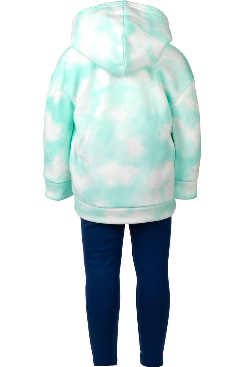 2-Piece Fleece Hoodie and Leggings Set, Alternate, color, Skye Aqua Navy