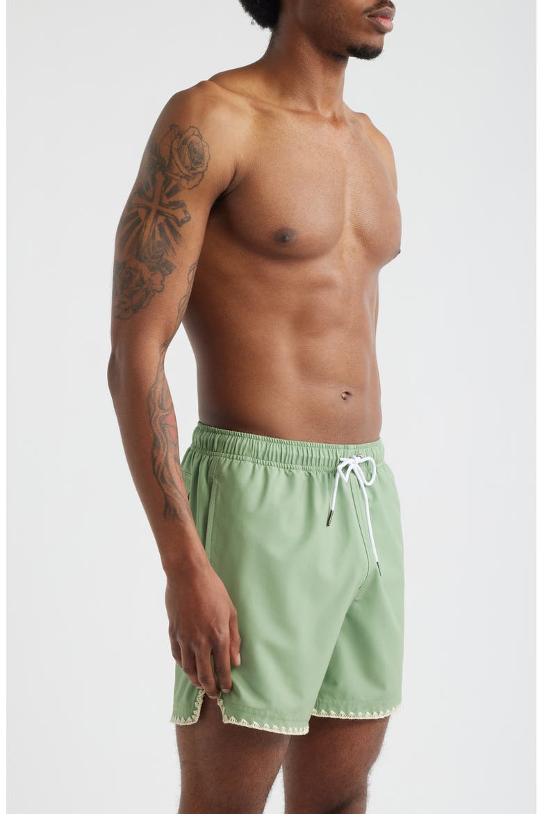 Hotel Stitch Swim Trunks, Alternate, color, LIGHT GREEN