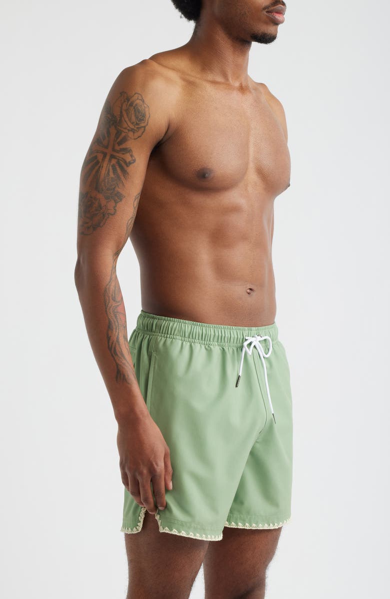 MAVRANS Hotel Stitch Swim Trunks, Alternate, color, Light Green