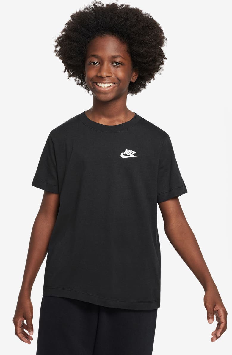 Nike Kids' Sportswear Futura Embroidered T-Shirt, Main, color, 010 Black