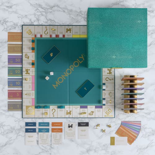 WS Game Company Monopoly Del Mar Shagreen Edition in Aquamarine  product
