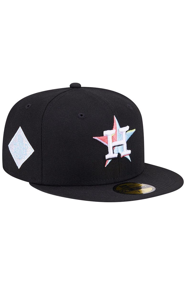 New Era Men's New Era Black Houston Astros Multi-Color Pack 59FIFTY Fitted Hat, Main, color, 