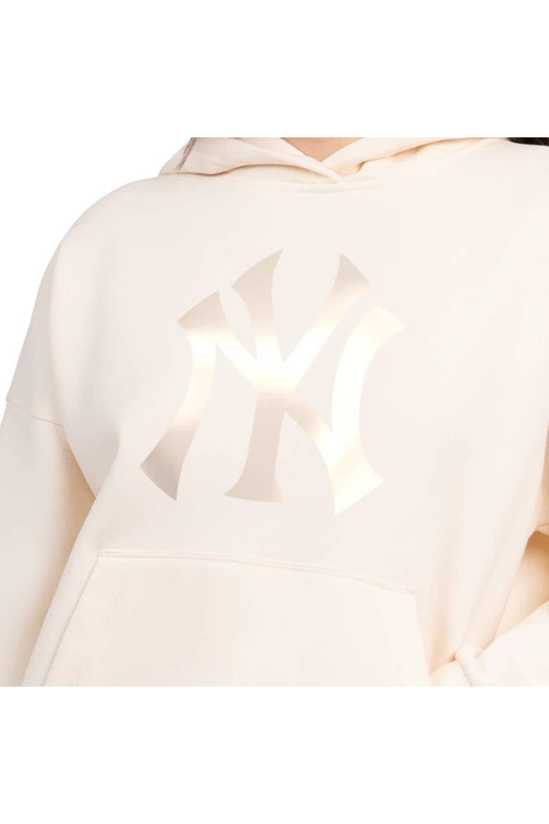 Women's Starter  Cream New York Yankees Pastel Relaxed Hoodie, Alternate, color, Cream