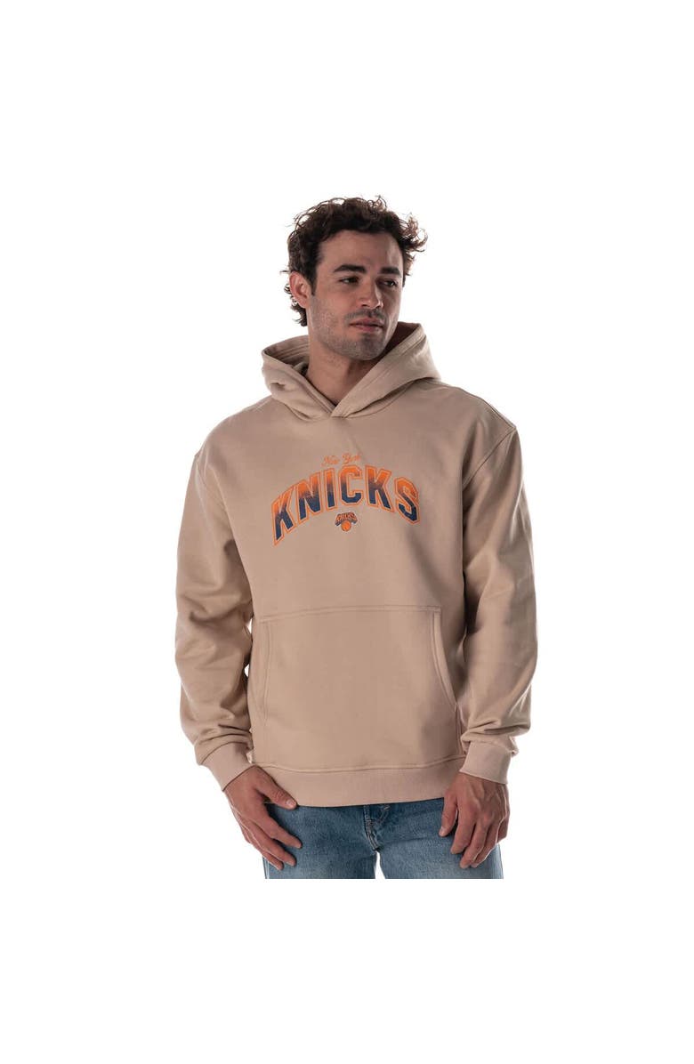 THE WILD COLLECTIVE Unisex The Wild Collective  Tan New York Knicks Mantra Premium Hoodie, Main, color, Tan