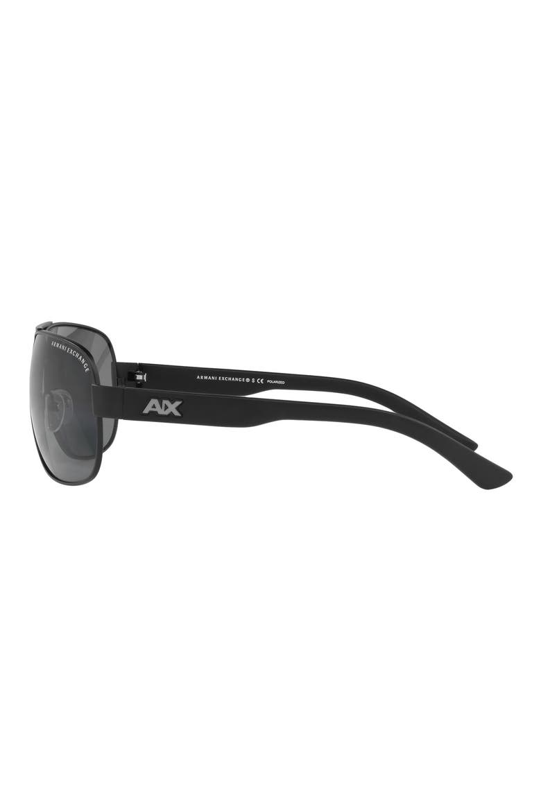 62mm Polarized Oversize Aviator Sunglasses, Alternate, color, MATTE BLACK