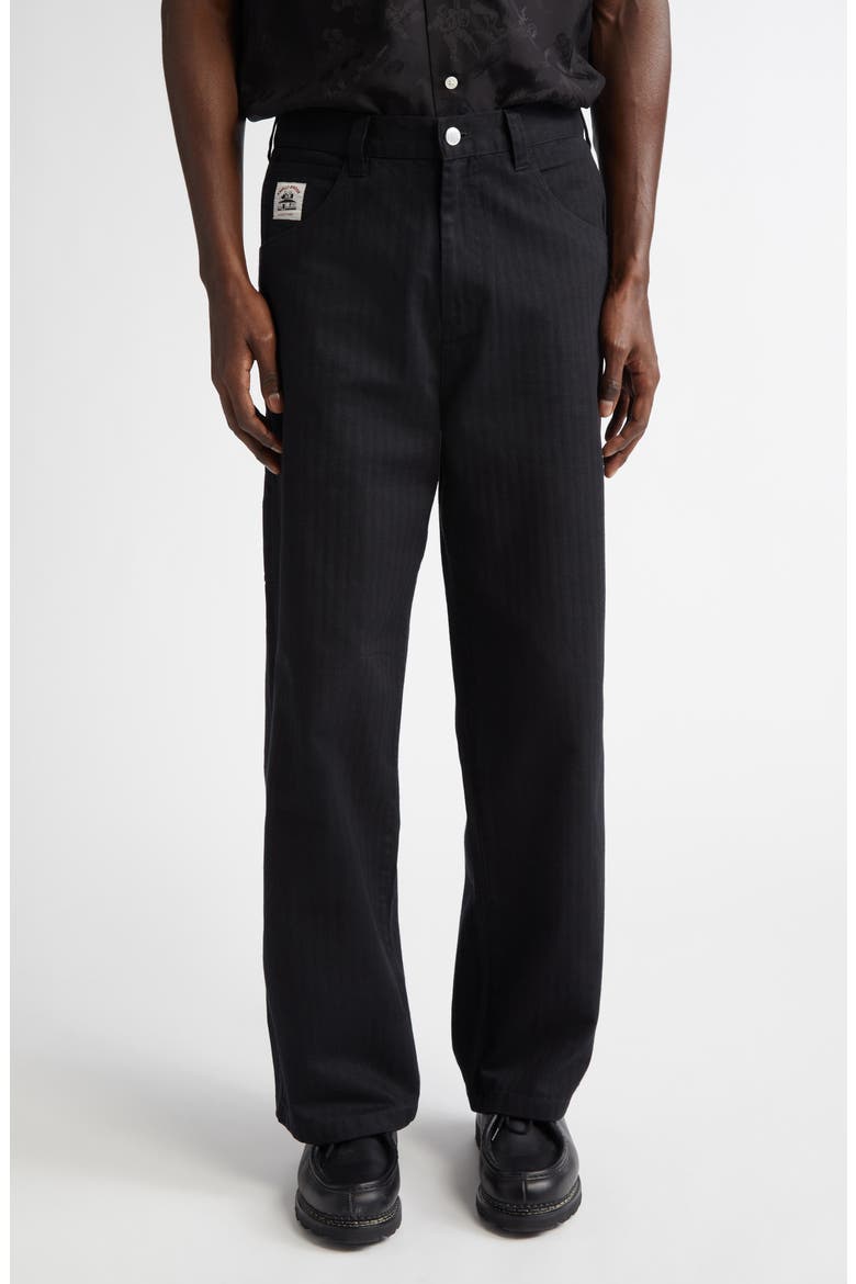 Knolly Brook Twill Trousers, Main, color, BLACK