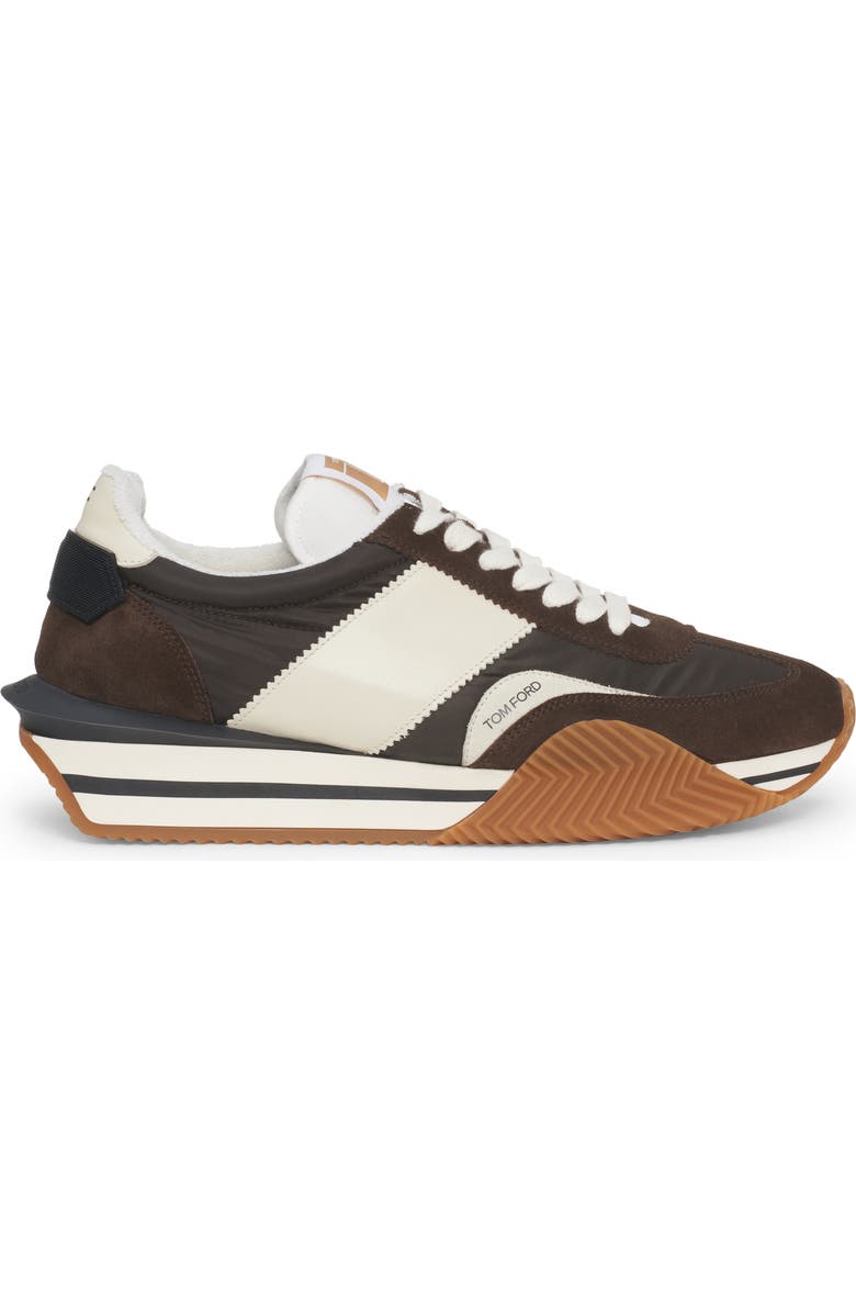 TOM FORD James Mixed Media Low Top Sneaker, Alternate, color,