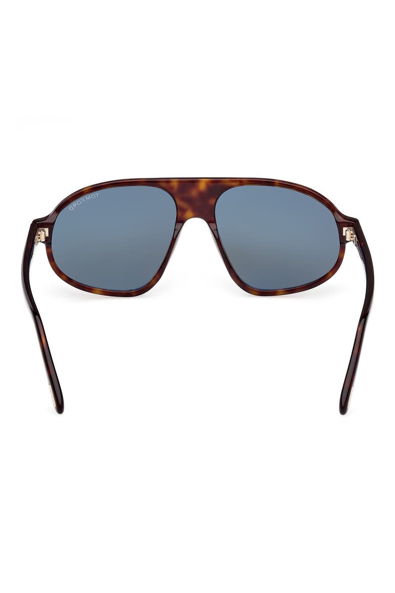 58mm Pilot Sunglasses, Alternate, color, DARK HAVANA / GREEN