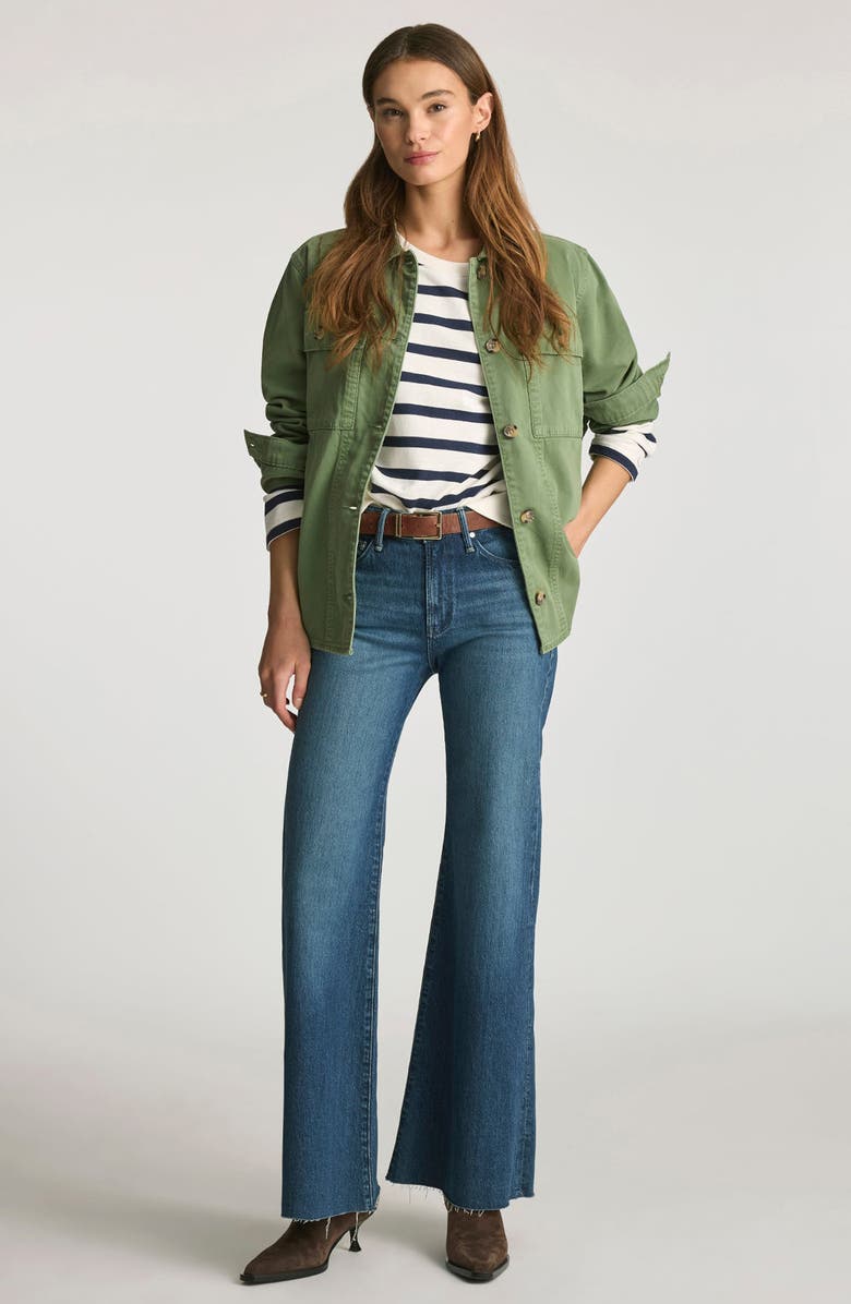 Mavi Jeans Stripe Raglan Cotton Sweatshirt, Alternate, color,
