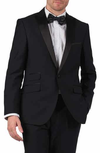 Thruxton Black One Button Peak Lapel Modern Fit Tuxedo Jacket