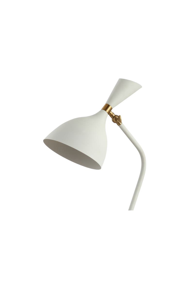 Albert Iron Retro Mid-Century LED Table Lamp, Alternate, color, White