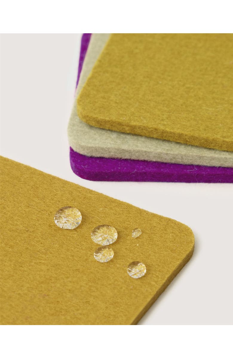 Graf Lantz Bierfilzl Merino Wool Square Coaster 4 Pack, Alternate, color, Golden Hour