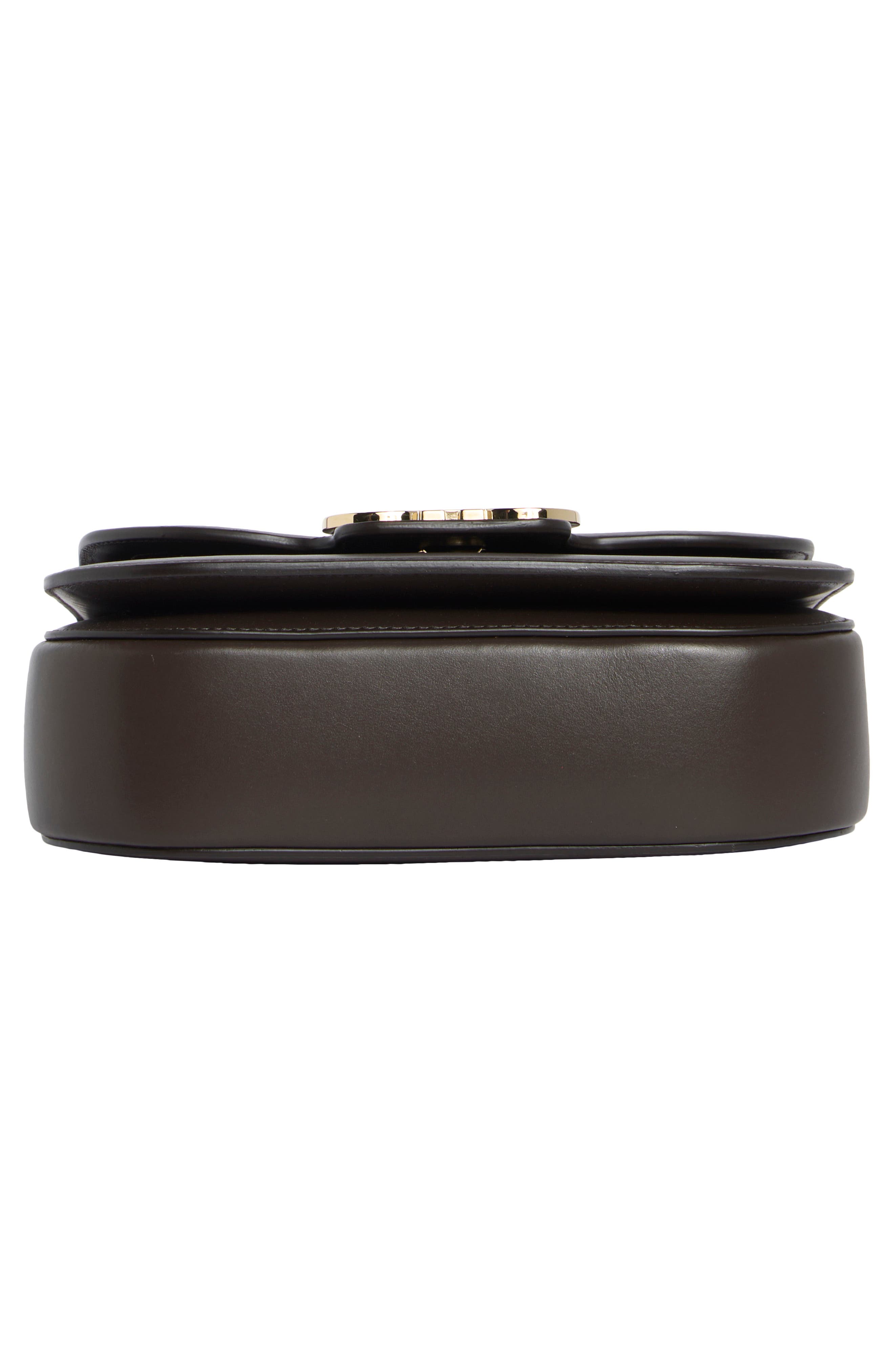 FERRAGAMO Double Gancini Woven Leather Crossbody Bag, Alternate, color, Testa Di Moro