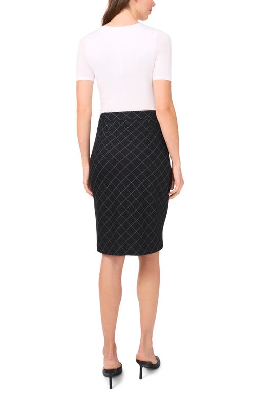 Halogen ® Print Ponte Pencil Skirt In Black