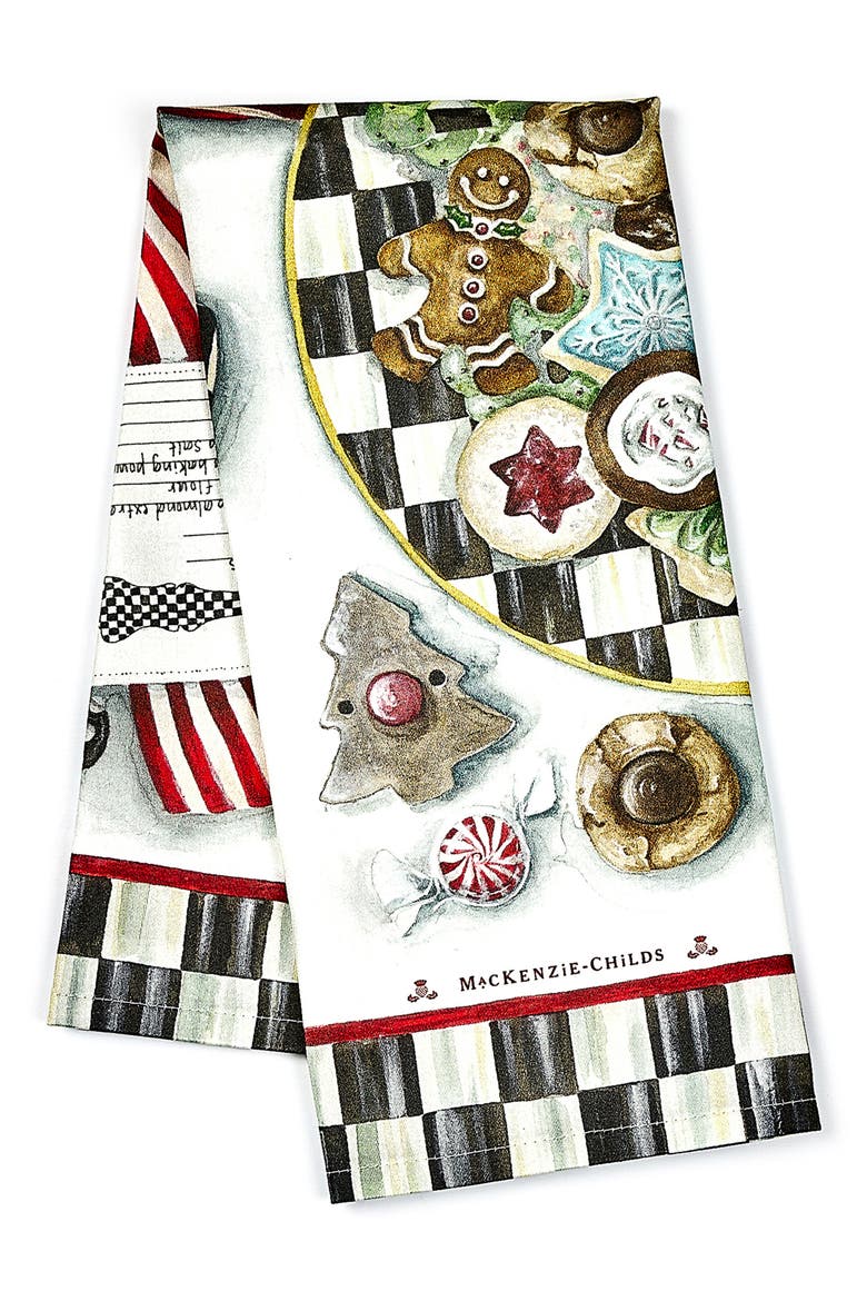 Christmas Cookie Recipe Dish Towel, Main, color, MULTI