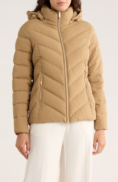 Water Resistant Chevron Quilted Jacket