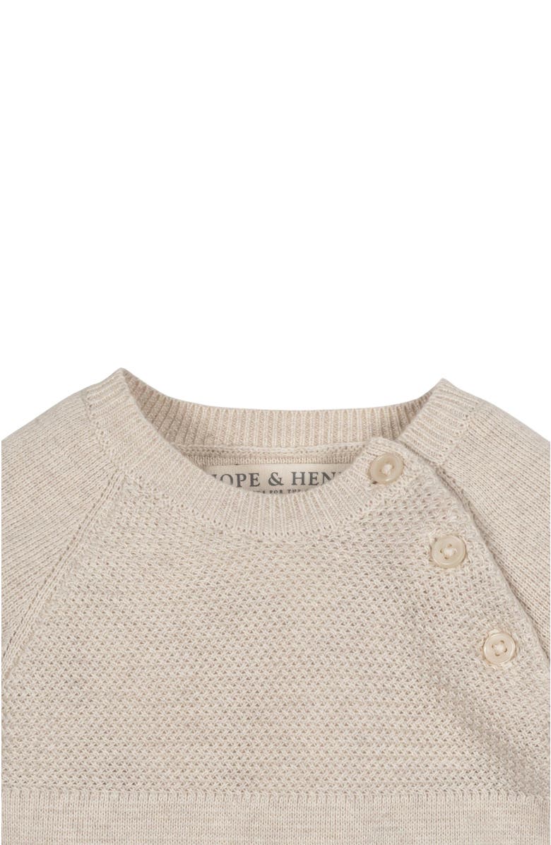 Hope & Henry Baby Organic Footed Sweater Romper, Infant, Alternate, color, Light Oatmeal Heather