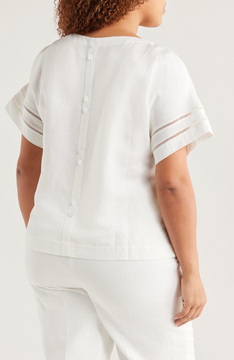 Anne Klein Linen Blend Dolman Sleeve Top, Alternate, color, 