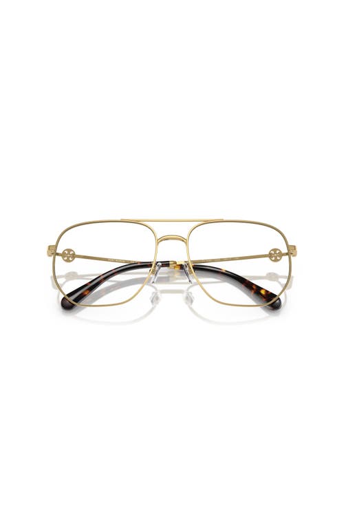 Tory Burch 58mm Pilot Optical Glasses In Gold