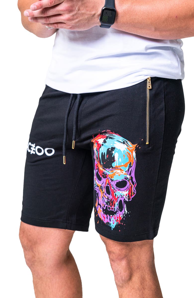 Maceoo Skullpaint Shorts, Alternate, color,