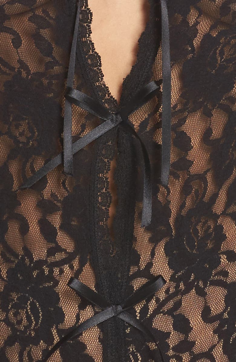 Signature Lace Open Gusset Thong Teddy