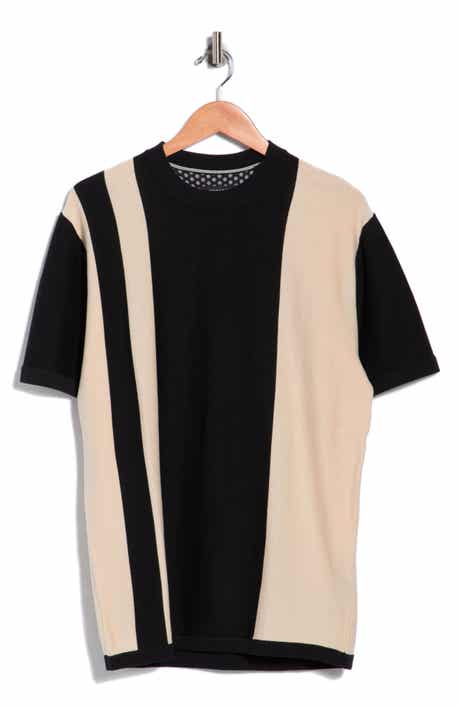 DENIM AND FLOWER Vertical Stripe Knit T-Shirt