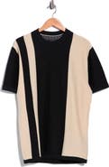 DENIM AND FLOWER Vertical Stripe Knit T-Shirt