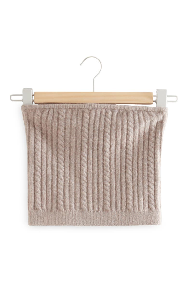 Cable Knit Tube Top, Alternate, color, BEIGE