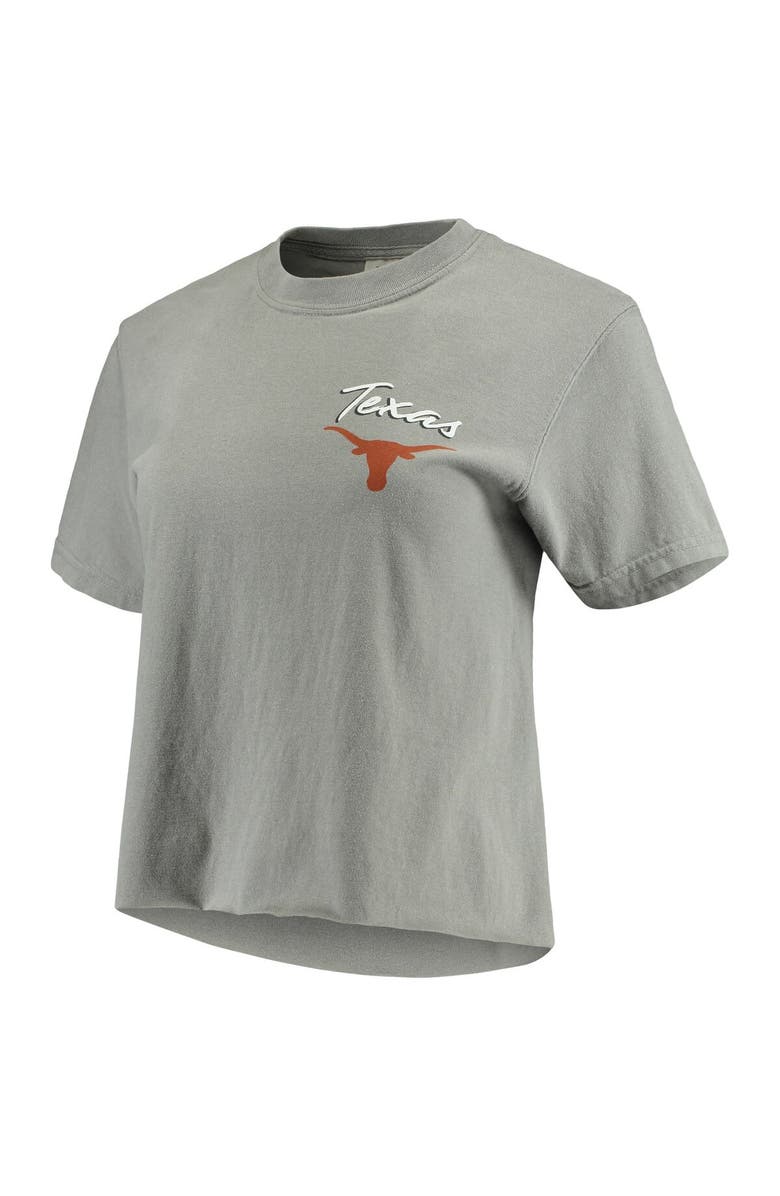 IMAGE ONE Women's Gray Texas Longhorns We've Got Spirit Crop Top, Alternate, color,