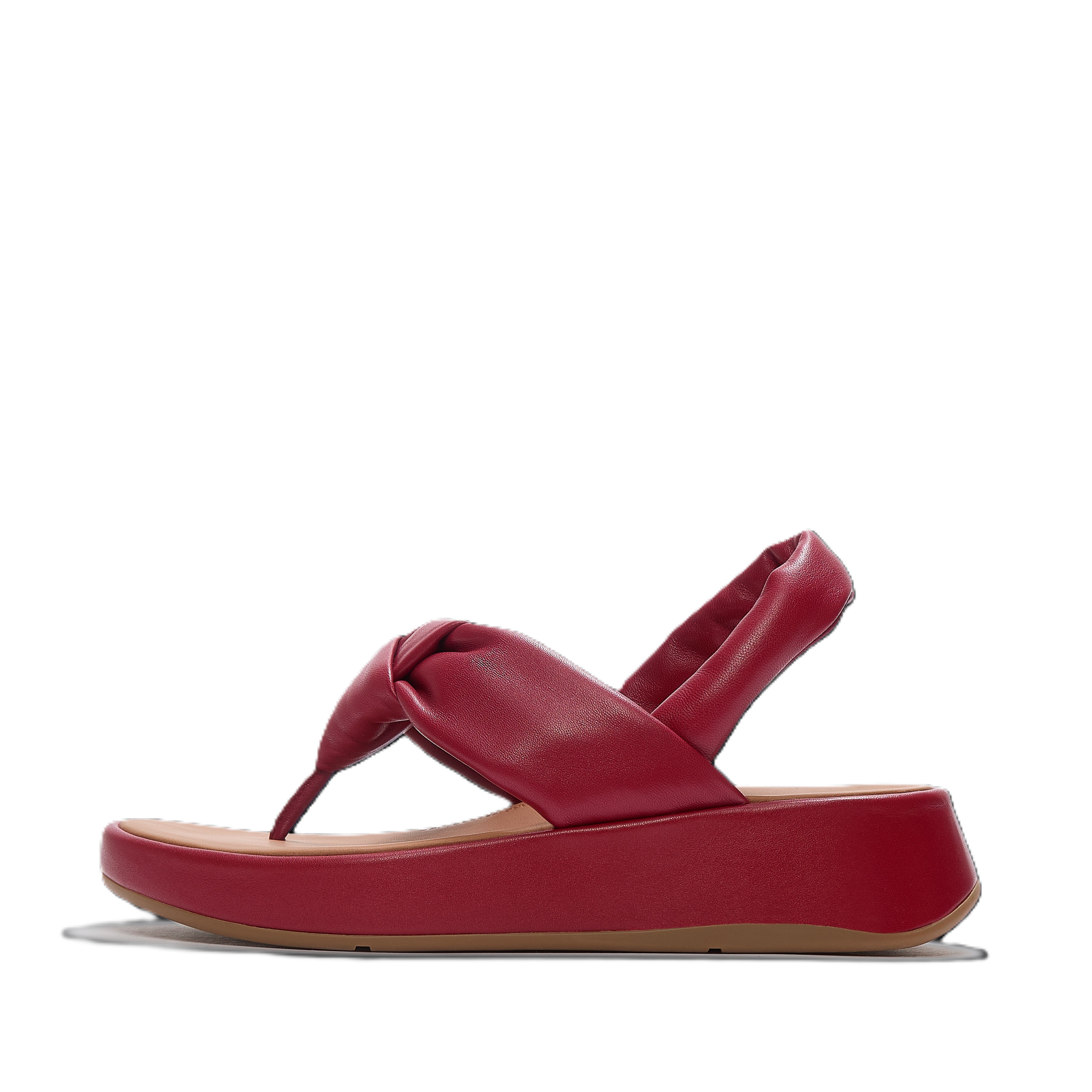 FitFlop F Mode Knot Sandals, Alternate, color, Burnt Berry