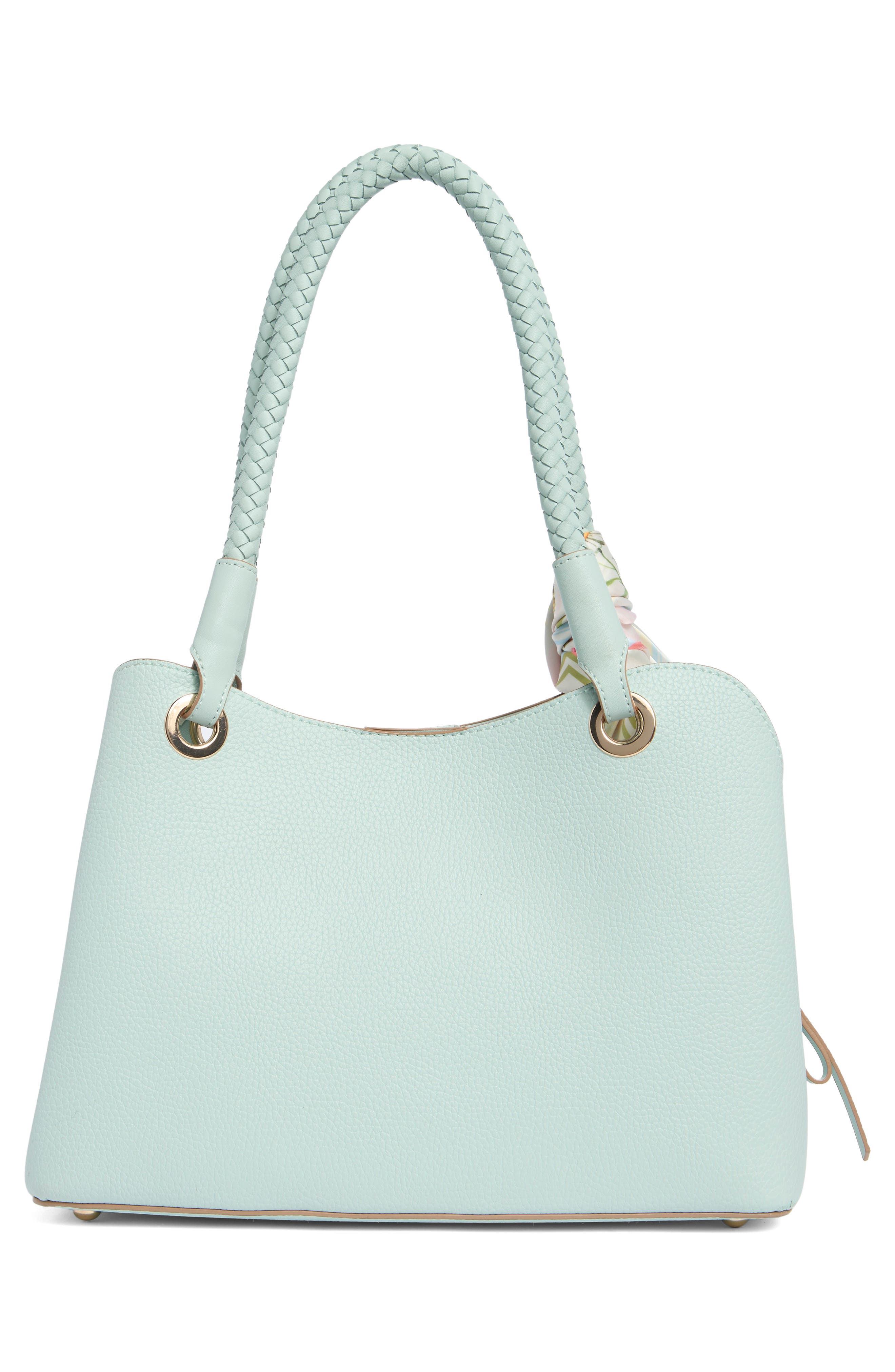 Nanette Lepore Sybil Braided Handle Shoulder Bag, Alternate, color, Surf Spray