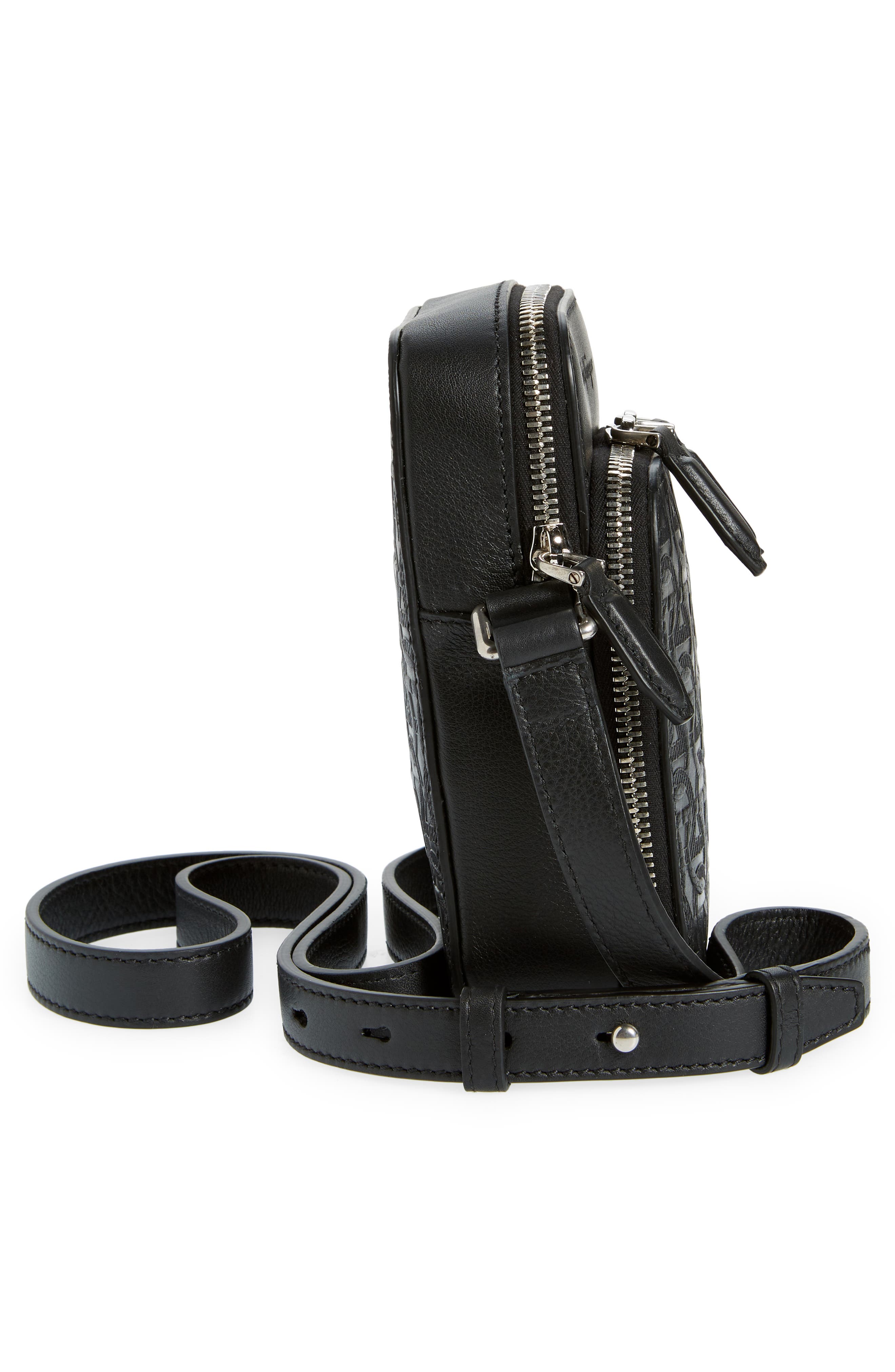 FERRAGAMO Gancini Embossed Calfskin Crossbody Bag (Men) | Nordstromrack