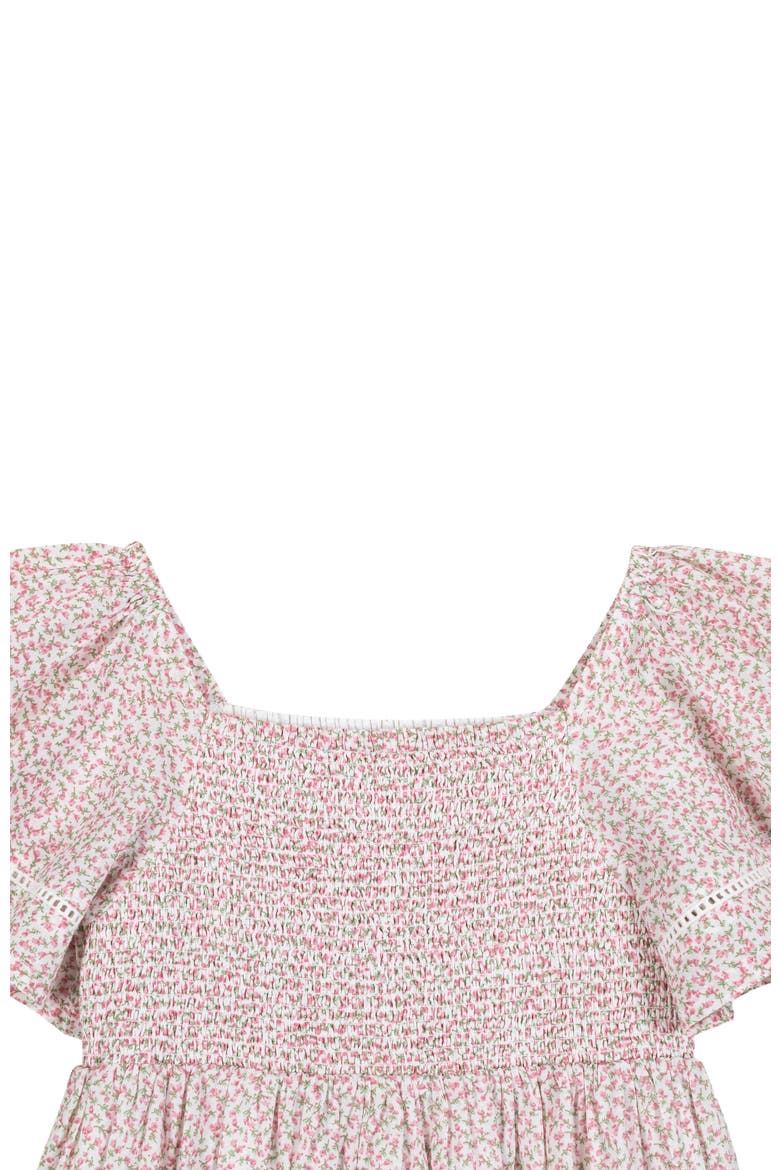 Baby Girls' Organic Smocked Bell Sleeve Dress, Infant, Alternate, color, Vintage Petal Ditsy