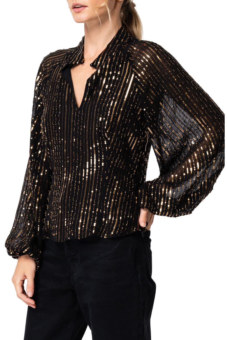 Susanna Sequin Top, Alternate, color, BLACK