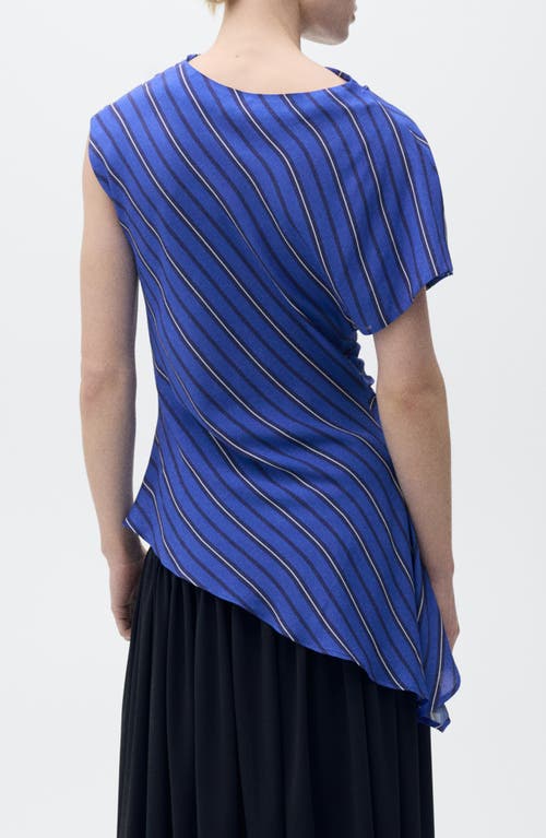 MANGO MANGO STRIPE ASYMMETRIC TOP