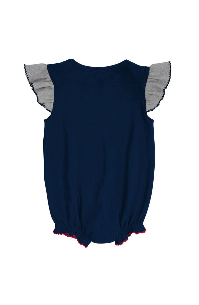 Outerstuff Girls Newborn & Infant Navy/Heathered Gray New England Patriots All The Love Bodysuit Bib & Booties Set, Alternate, color, 