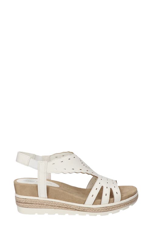 Easy Street Fran Slingback Wedge Sandal In White