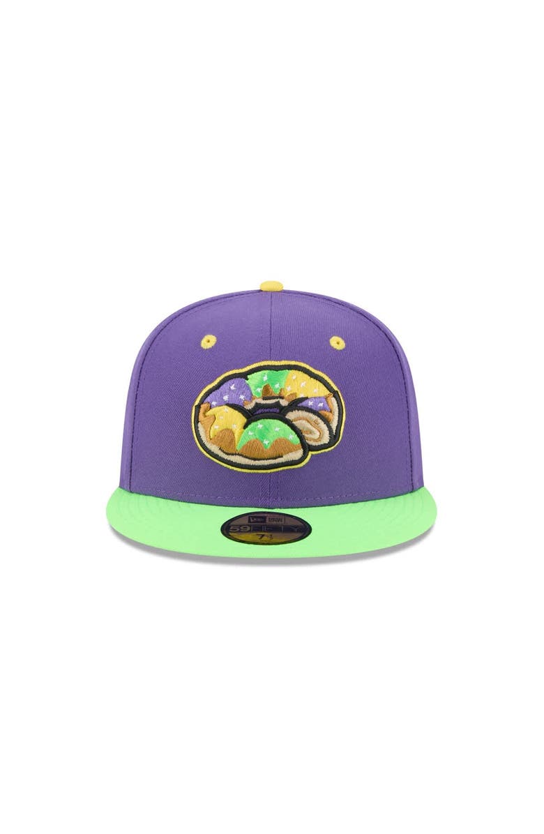 New Era Men's New Era Purple Biloxi Shuckers Theme Nights 59FIFTY Fitted Hat, Alternate, color, Purple